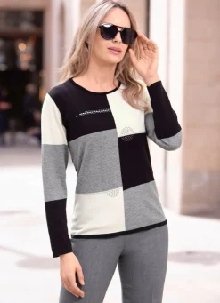 Pullover mit schmückender Plättchenzier