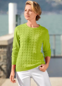 Pullover mit streckendem Strukturmuster