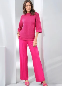 Pullover mit Strukturstreifen