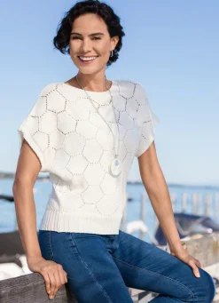 Pullover mit Wabendessin