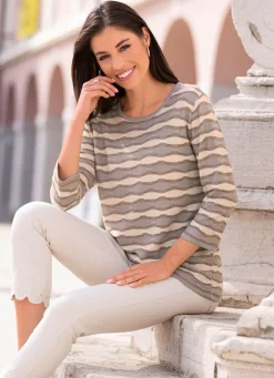 Pullover mit Wellendessin