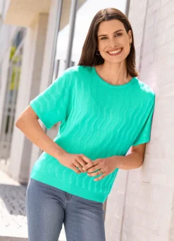Pullover mit Wellenstruktur