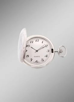 Quartz-Taschenuhr mit Metallgehäuse