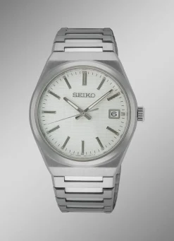 Quarz-Herrenuhr mit Edelstahlbandgehäuse