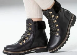 Remonte Schnür-Stiefelette mit Plüschkragen