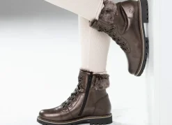 Remonte Schnür-Stiefelette mit Plüschkragen