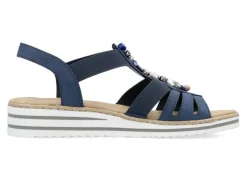 Rieker, edle Damen-Sandalen, mit Riemchen und Elastikbandagen