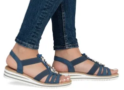 Rieker, edle Damen-Sandalen, mit Riemchen und Elastikbandagen