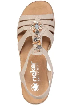 Rieker, edle Damen-Sandalen, mit Riemchen und Elastikbandagen