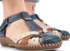 Rieker, leichte Damen-Sandalen, Weite G, mit Klettverschluss