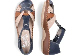 Rieker, leichte Damen-Sandalen, Weite G, mit Klettverschluss