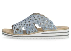Rieker, schicke Damen-Pantoletten, mit luftigen Durchbrüchen