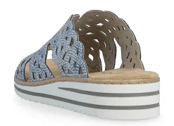 Rieker, schicke Damen-Pantoletten, mit luftigen Durchbrüchen