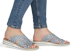 Rieker, schicke Damen-Pantoletten, mit luftigen Durchbrüchen