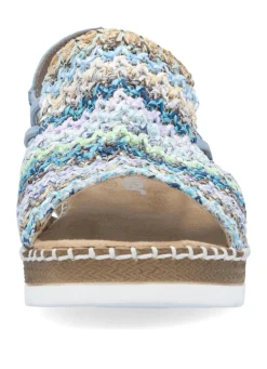 Rieker, sommerliche Damen-Sandalen, mit seitlichen Elastik-Bandagen