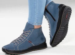Rieker, sportive Damen-Boots, Winterschuhe, mit Reißverschluss