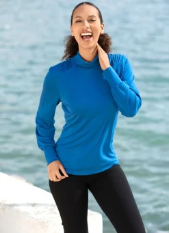 Rollkragenshirt mit Smok-Einsatz