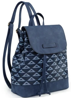 Rucksack mit effektvoll dessiniertem Textil