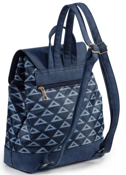 Rucksack mit effektvoll dessiniertem Textil