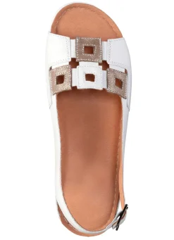 Sandale aus Rind-Nappaleder mit verstellbarem Fersenriemchen