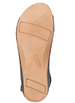 Sandale aus teilweise perforiertem Nappaleder