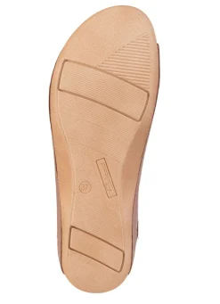 Sandale aus teilweise perforiertem Nappaleder