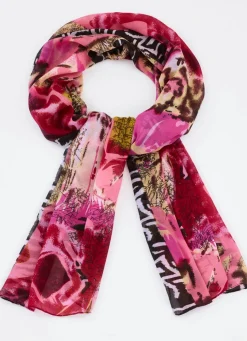 Schal mit Fantasie- und Zebradessin