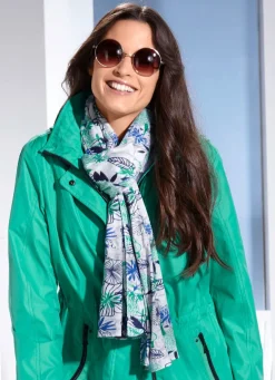 Schal mit Fantasieblüten-Dessin