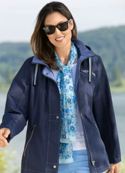 Schal mit Fantasieblüten-Dessin