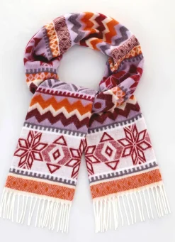 Schal mit grafischem Dessin