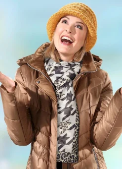 Schal mit Hahnentritt-Dessin