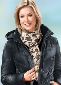 Schal mit Hahnentritt-Dessin