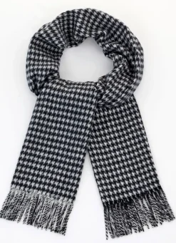Schal mit Hahnentritt-Dessin