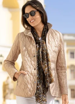 Schal mit Raubtierfell- und Zebradessin