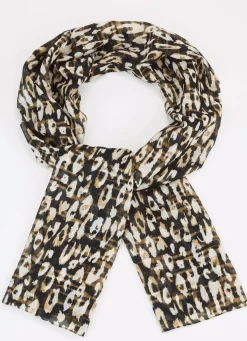 Schal mit Raubtierfell-Dessin