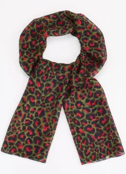 Schal mit Raubtierfell-Dessin