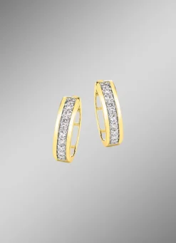 Schicke Klappcreolen mit 20 Brillanten