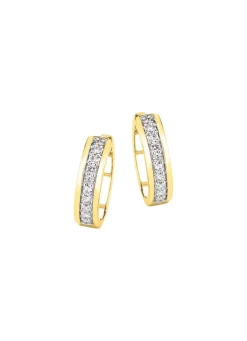 Schicke Klappcreolen mit 20 Brillanten