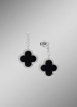 Schicke Kleeblatt-Ohrstecker aus Silber