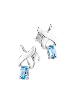 Schicke Ohrstecker mit Blautopas