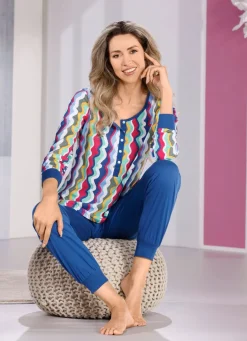 Schlafanzug mit Bündchen