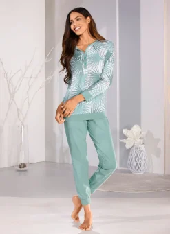 Schlafanzug mit Bündchenabschlüssen