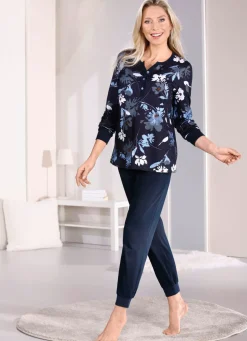 Schlafanzug mit Bündchenabschlüssen