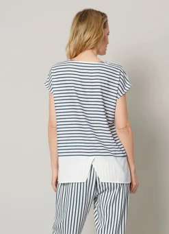 Schlupfbluse mit glitzernder Steinchendeko