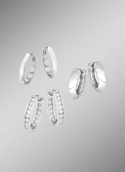 Schmuckset, 3-teilig, aus drei Paar Creolen