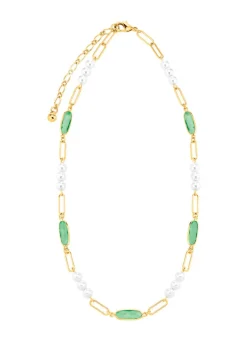 Schmuckset, 3-teilig, aus Messing mit Kristallsteinen