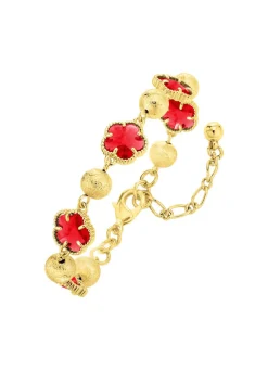 Schmuckset, 3-teilig, im Blumendesign