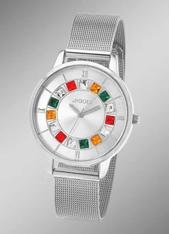 Schöne Quartz-Damenuhr POOLS 2240