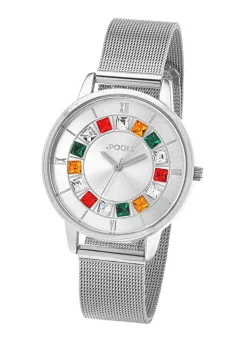 Schöne Quartz-Damenuhr POOLS 2240