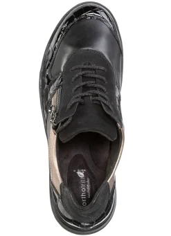 Schnür-Sneaker aus Nappaleder